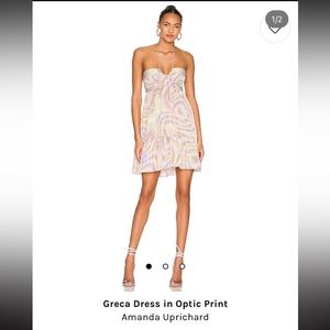 amanda uprichard greca dress in optic print